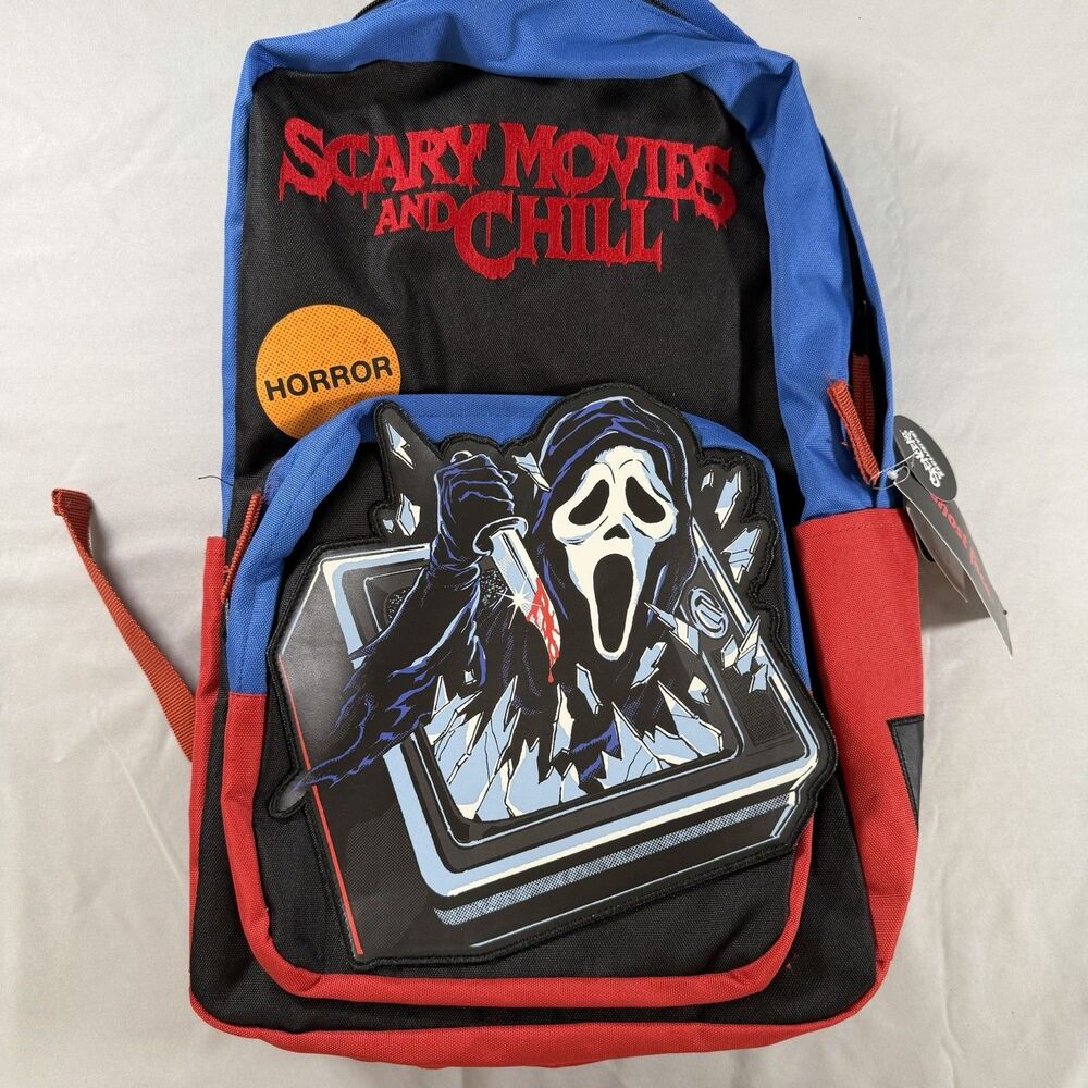 NEW Horror Ghost Face Scary Movies & Chill Backpack Steven Rhodes Halloween HHN
